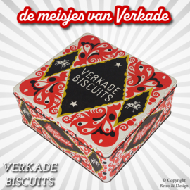 Square Vintage Store Tin for Mixed Biscuits by the Girls of Verkade