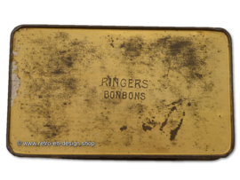 Caja de lata vintage "Ringers bonbons", con la ronda de noche de Rembrandt