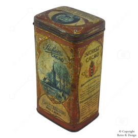 Boîte de Cacao Sickesz – Boîte en Métal Jugendstil avec Paysage Hollandais (1900-1920)