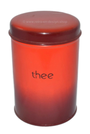 Vintage Brabantia theeblik of theebus, rood