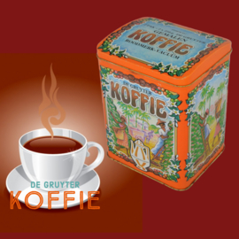 Vintage Blechdose für gemahlenen Kaffee von De Gruyter, orange
