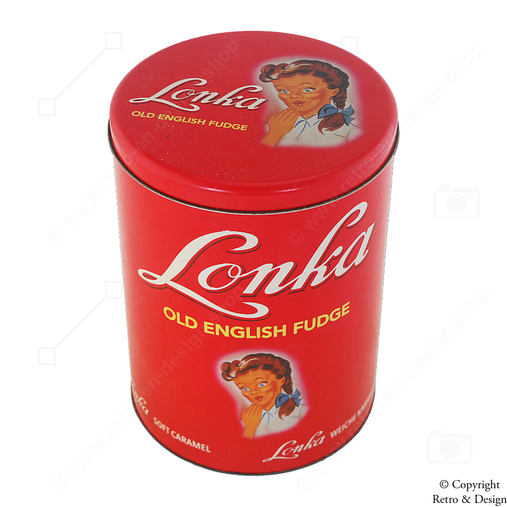 🍬 Rote Retro-Lonka-Dose – Perfekt für Liebhaber weicher Karamellen! 🍬