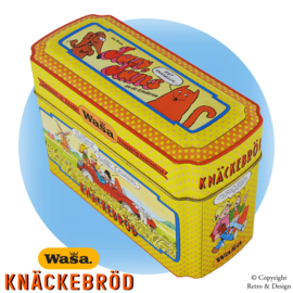 Boîte de Rangement Vintage pour Pain Croquant WASA avec Jan, Jans en de Kinderen
