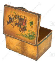 Vintage Blechdose mit einer Kutsche mit Pferden für Pickwick-Tee von Douwe Egberts