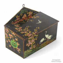Glim Wall-Mounted Polishing Tin – Cranes & Blossom Design – c. 1920–1935