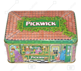 The Pickwick house. Vintage theeblik van Douwe Egberts voor Pickwick thee