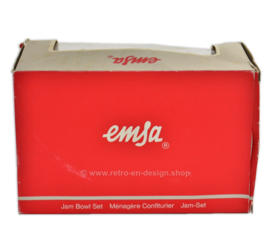 Vintage Emsa jam bowl set in holder