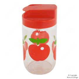 Bocal en Verre de Stockage avec Pommes – VMC Reims (0,72L, Couvercle à Secouer Rouge)