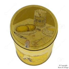 Vintage Biscuit Tin from Fa. van der Meulen & Zn with Rural Landscape