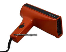 Vintage orange 70's hair dryer by Moulinex