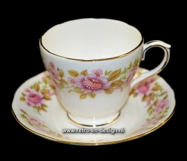 Duchess Summer Glory. Bone china England. Tasse und Untertasse