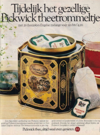 Juego de dos latas de té vintage de Douwe Egberts para té Pickwick con imágenes de carruaje, caballos y posada