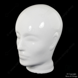 Vintage White Ceramic Display Head – Retro Shop Display