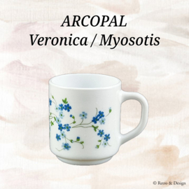 Arcopal Veronica Mok of beker met vergeet-mij-nietjes