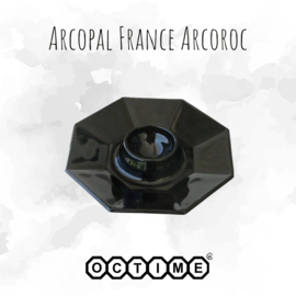 Eierbecher mit Rand von Arcoroc France, Octime schwarz Ø 14 cm