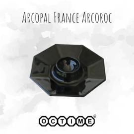 Egg cup with border by Arcoroc France, Octime-black Ø 14 cm