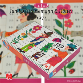 Vintage spel 1+1=2 van Jumbo (Hausemann & Hötte) uit 1972