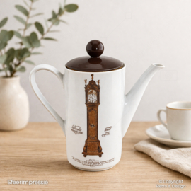 Tetera / Cafetera Vintage Nutroma Servicio de Relojes – Porcelana Mitterteich – Reloj de Pie Holandés