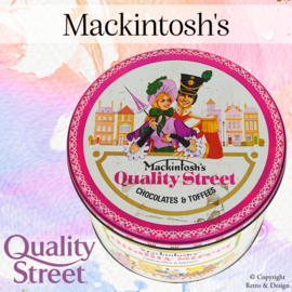 Iconic Vintage Tin Candy Box: Mackintosh's Quality Street from 1985/1986