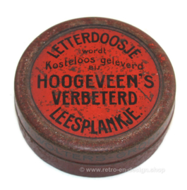 Vintage letterdoosje voor Hoogeveen's leesplankje