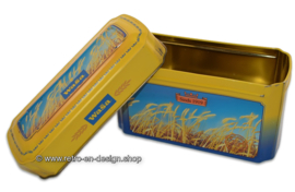 Vintage tin for Wasa Crackers with an image of ripe grain