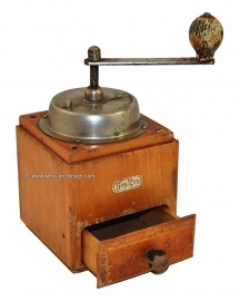 Vintage PéDé hölzerne Hand Kaffeemühle