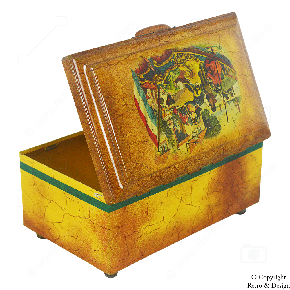 Lata vintage de té Pickwick (1930–1937) – Rara lata rectangular con ilustración de barco y casa de té