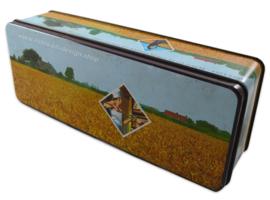 Vintage ARKS gingerbread tin with cornfield