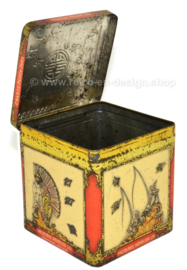 Vintage cube en étain par NIEMEIJER pour thé Pecco
