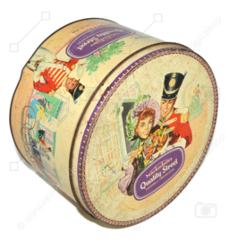 Large round 1960s vintage candy tin made by Mackintosh's for Quality Street toffees