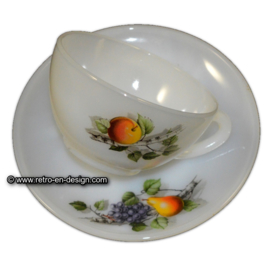 Tasse et sous-tasses, Arcopal Fruits de France