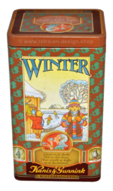 Kanis and Gunnink vintage coffee tin Seasons, Spring, Summer, Fall, Winter