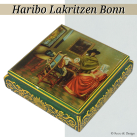 Boîte vintage avec une image d'une peinture, par Haribo Lakritzen Bonn