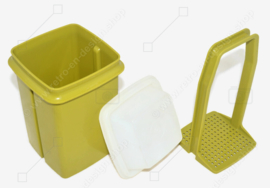 Vintage Tupperware pick-a-deli Gurkenlift Pikantus Behälter in grün mit weißer Deckel