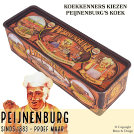 "Boîte de rangement vintage authentique pour pain d'épices Peijnenburg : Revivez le passé avec une saveur délicieuse !
