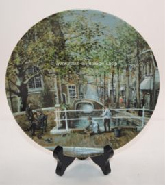 Royal Mosa - Serie de 8 platos de pared 'Canales de Holanda', pintado por Koos van Loon