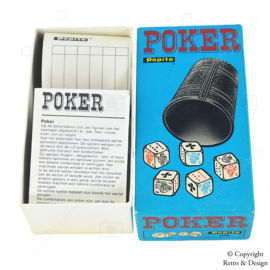JEU ANCIEN DE DÉS / BAR/COMPTOIR Poker RARE avec sa