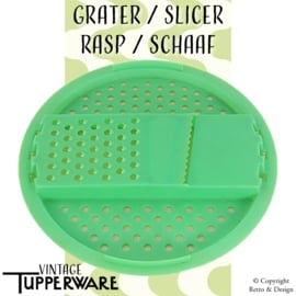 Lose Vintage Tupperware Reibe-Schneider in Jadegrün zum Schneiden und Reiben