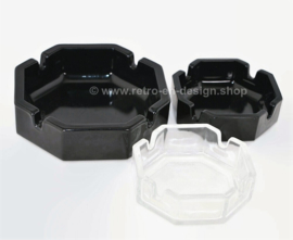 Ashtray by Arcoroc France, Octime black Ø 11 cm