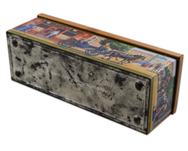Vintage rectangular tin for Fanfare chocolates