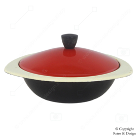 Poêle émaillée vintage DRU des années 1960 - Design intemporel de Wim Gilles
