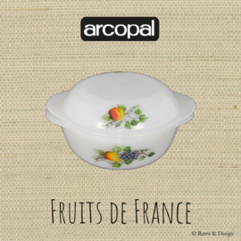 Small baking dish or casserole made by Arcopal, Fruits de France Ø 14 cm