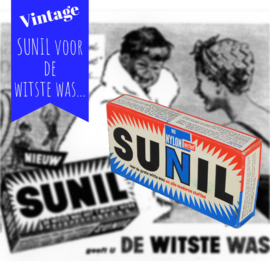 Rechthoekig pak Sunil synthetisch wasmiddel, voor de grote witte was