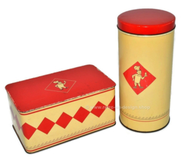 Vintage set Bolletje koektrommel en beschuitbus