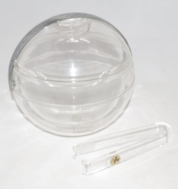 Cubo de hielo vintage de diseño transparente Guzzini 1960 fabricado en Italia, modelo Stella