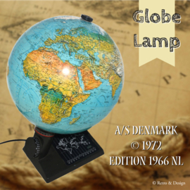 Vintage scan-globe A/S Denmark © 1972 Edition 1966 NL / Globe lamp