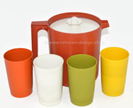 Vintage Tupperware Getränkeset. Krug und 4 Tassen