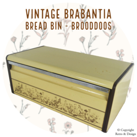 "Vintage Brabantia Broodtrommel: Een Tijdloos Stuk met Bloemrijke Elegantie"