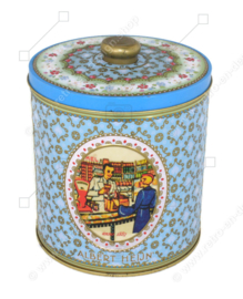 AH retro tin - Albert Heijn en retrospectiva. 125 años Albert Heijn, anno 1887, borde azul