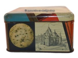 Square tin cookie jar for Amsterdam koggetjes cookies